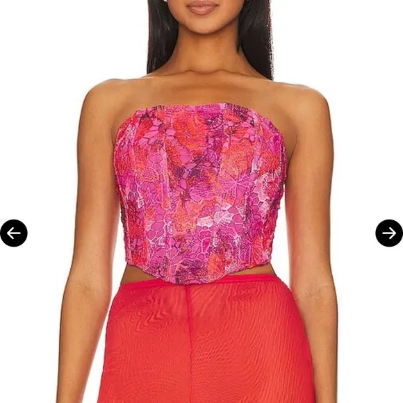 Rococo Sand Tops - ROCOCO SAND 
Corset Top In Fuchsia/Pink